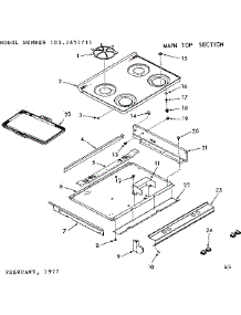 Main Top Section parts for Kenmore Range 103.7857711 (1037857711, 103 7857711) from AppliancePartsPros.com