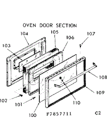 Oven Door Section parts for Kenmore Range 103.7857711 (1037857711, 103 7857711) from AppliancePartsPros.com