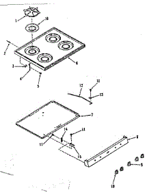 Main Top Section parts for Kenmore Range 911.6178710 (9116178710, 911 6178710) from AppliancePartsPros.com