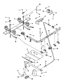 Burner Section parts for Kenmore Range 911.7238710 (9117238710, 911 7238710) from AppliancePartsPros.com