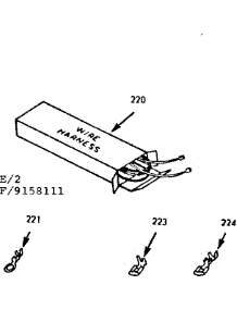 Wire Harnesses And Components parts for Kenmore Range 911.9158111 (9119158111, 911 9158111) from AppliancePartsPros.com