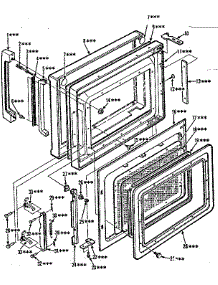 Microwave Door Parts parts for Kenmore Range 911.6878310 (9116878310, 911 6878310) from AppliancePartsPros.com
