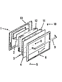 Lower Oven Door Section parts for Kenmore Range 911.6878310 (9116878310, 911 6878310) from AppliancePartsPros.com