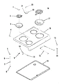 Main Top Section parts for Kenmore Range 911.6878310 (9116878310, 911 6878310) from AppliancePartsPros.com