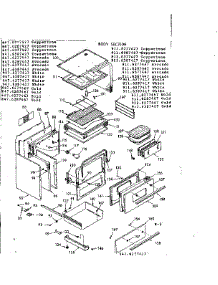 Body Section parts for Kenmore Range 911.6287447 (9116287447, 911 6287447) from AppliancePartsPros.com