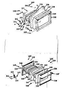 Full Glass Upper & Lower Door parts for Kenmore Range 103.4267221 (1034267221, 103 4267221) from AppliancePartsPros.com
