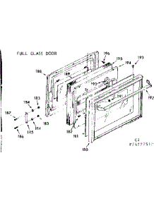 Full Glass Door parts for Kenmore Range 103.4227512 (1034227512, 103 4227512) from AppliancePartsPros.com