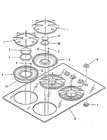 Main Top Section parts for Kenmore Range 911.3378890 (9113378890, 911 3378890) from AppliancePartsPros.com