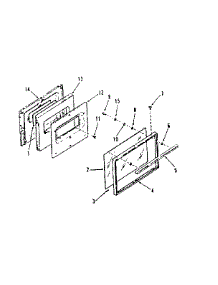 Oven Door Section For 911.6148710, 911.6168710, 911.6188710 parts for Kenmore Range 911.6128710 (9116128710, 911 6128710) from AppliancePartsPros.com