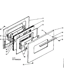 Oven Door Section parts for Kenmore Range 119.7468210 (1197468210, 119 7468210) from AppliancePartsPros.com