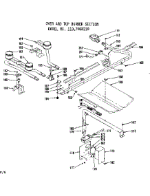 Oven And Top Burner Section parts for Kenmore Range 119.7468210 (1197468210, 119 7468210) from AppliancePartsPros.com