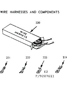 Wire Harnesses And Components parts for Kenmore Range 911.9287611 (9119287611, 911 9287611) from AppliancePartsPros.com