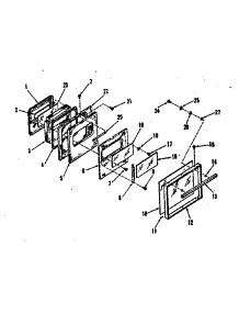 Oven Door Section parts for Kenmore Range 278.4038891 (2784038891, 278 4038891) from AppliancePartsPros.com