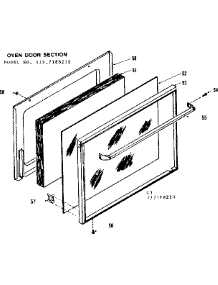 Oven Door Section parts for Kenmore Range 119.7188210 (1197188210, 119 7188210) from AppliancePartsPros.com