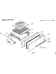 Broiler Section parts for Kenmore Range 119.7188210 (1197188210, 119 7188210) from AppliancePartsPros.com
