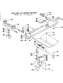 Oven And Top Burner Section parts for Kenmore Range 119.7188210 (1197188210, 119 7188210) from AppliancePartsPros.com