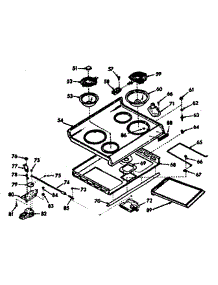 Main Top Section parts for Kenmore Range 103.9857321 (1039857321, 103 9857321) from AppliancePartsPros.com