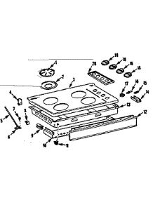 Main Top Section parts for Kenmore Range 103.7886641 (1037886641, 103 7886641) from AppliancePartsPros.com
