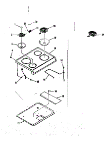Main Top Section parts for Kenmore Range 911.9388412 (9119388412, 911 9388412) from AppliancePartsPros.com