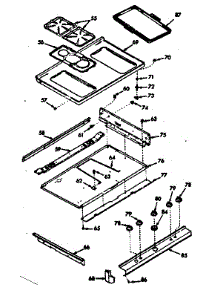Main Top Section parts for Kenmore Range 103.7427260 (1037427260, 103 7427260) from AppliancePartsPros.com
