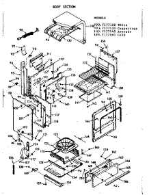 Body Section parts for Kenmore Range 103.7177140 (1037177140, 103 7177140) from AppliancePartsPros.com