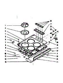 Main Top Section parts for Kenmore Range 103.7846761 (1037846761, 103 7846761) from AppliancePartsPros.com