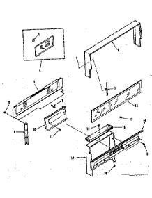 Illustration For Backguard Section parts for Kenmore Range 911.7378510 (9117378510, 911 7378510) from AppliancePartsPros.com