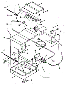 Illustration For Broiler & Oven Burner Section parts for Kenmore Range 911.7378510 (9117378510, 911 7378510) from AppliancePartsPros.com