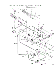 Burner Section parts for Kenmore Range 911.6177810 (9116177810, 911 6177810) from AppliancePartsPros.com