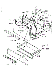 Oven Door And Storage Drawer Parts parts for Kenmore Range 118.9367100 (1189367100, 118 9367100) from AppliancePartsPros.com