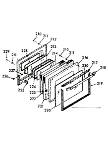 Oven Door Section parts for Kenmore Range 103.7187140 (1037187140, 103 7187140) from AppliancePartsPros.com