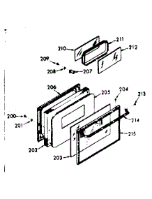 Oven Door Section parts for Kenmore Range 103.9257341 (1039257341, 103 9257341) from AppliancePartsPros.com