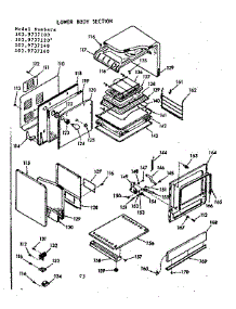 Lower Body Section parts for Kenmore Range 103.9737100 (1039737100, 103 9737100) from AppliancePartsPros.com