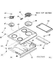 Main Top Section parts for Kenmore Range 103.9337610 (1039337610, 103 9337610) from AppliancePartsPros.com