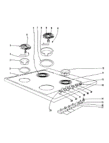 Cook Top Section parts for Kenmore Range 101.9336401 (1019336401, 101 9336401) from AppliancePartsPros.com