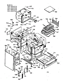 Lower Body Section parts for Kenmore Range 103.9857240 (1039857240, 103 9857240) from AppliancePartsPros.com