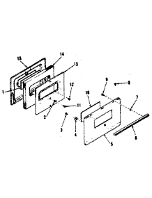 Oven Door Section parts for Kenmore Range 911.6128511 (9116128511, 911 6128511) from AppliancePartsPros.com