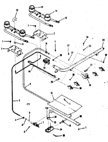 Burner Section parts for Kenmore Range 911.6128511 (9116128511, 911 6128511) from AppliancePartsPros.com
