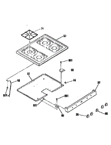 Main Top Section parts for Kenmore Range 911.7313191 (9117313191, 911 7313191) from AppliancePartsPros.com