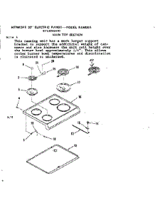 Main Top Section parts for Kenmore Range 911.9248410 (9119248410, 911 9248410) from AppliancePartsPros.com