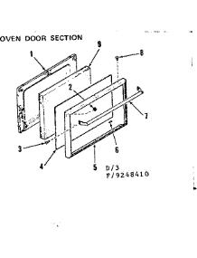 Oven Door Section parts for Kenmore Range 911.9248410 (9119248410, 911 9248410) from AppliancePartsPros.com