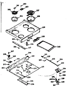 Main Top Section parts for Kenmore Range 103.9957041 (1039957041, 103 9957041) from AppliancePartsPros.com
