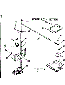 Power Lock Section parts for Kenmore Range 103.9867364 (1039867364, 103 9867364) from AppliancePartsPros.com