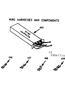 Wire Harnesses & Components parts for Kenmore Range 103.9867364 (1039867364, 103 9867364) from AppliancePartsPros.com