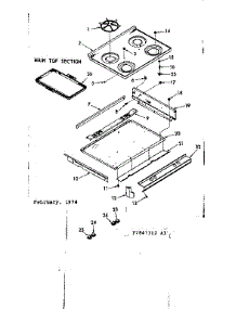 Main Top Section parts for Kenmore Range 103.7847312 (1037847312, 103 7847312) from AppliancePartsPros.com