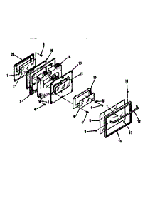 Oven Door Section parts for Kenmore Range 911.9808513 (9119808513, 911 9808513) from AppliancePartsPros.com