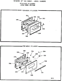 Oven Door Section parts for Kenmore Range 911.6187813 (9116187813, 911 6187813) from AppliancePartsPros.com