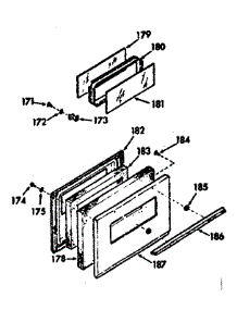 Oven Door Section parts for Kenmore Range 103.9747320 (1039747320, 103 9747320) from AppliancePartsPros.com