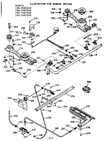 Burner Section parts for Kenmore Range 103.7467220 (1037467220, 103 7467220) from AppliancePartsPros.com