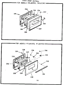 Oven Door Section parts for Kenmore Range 911.6177812 (9116177812, 911 6177812) from AppliancePartsPros.com